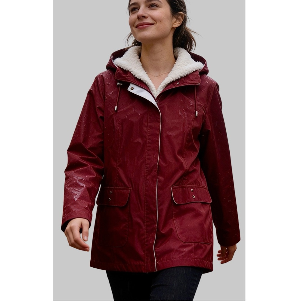 Weather Tamer Raincoat Jacket with Detachable Hood